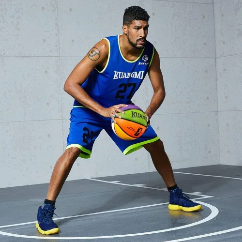 Vista 5 de Kuangmi Baloncesto callejero colorido para hombres, mujeres y jóvenes