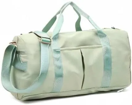 Vista 9 de KARRESLY Bolsa de gimnasio deportiva para mujeres u hombres, bolsa de viaje con bolsillo húmedo y compartimento para zapatos para entrenamiento