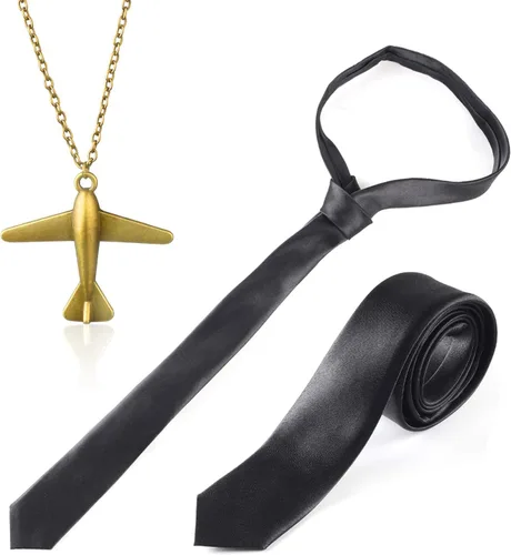 Vista 4 de Beelittle Kit de disfraz de capitán piloto de aerolínea, juego de accesorios de vestir con gafas de sol de aviador