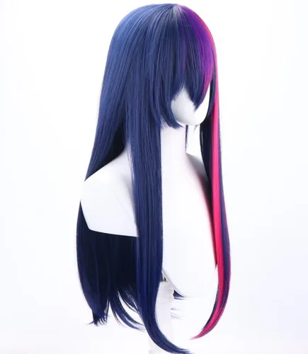 Vista 16 de COSPLAZA Cosplay peluca larga recta plana explosión sintética anime pelo negro