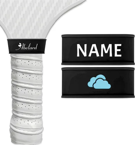 Vista 14 de 2 bandas de nombre personalizadas de paleta de pickleball, accesorios personalizados de paleta de pickleball para cinta de agarre seguro, bandas