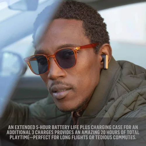 Vista 6 de House of Marley Redemption ANC: Auriculares inalámbricos con cancelación de ruido con micrófono, conectividad Bluetooth, 20 horas de tiempo total