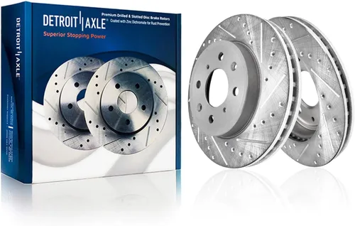 Vista 47 de Detroit Axle - Rotores de freno para Toyota Avalon 2020-2021 Camry 2020-2024, repuesto de rotores de freno de disco perforados y ranurados: rotor