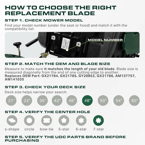 Vista 4 de GY20852 Cuchillas de corte de repuesto para John Deere 48