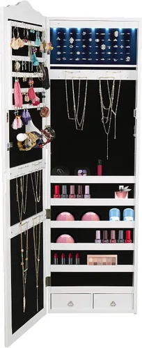 Vista 5 de Mind Reader Organizador de joyas luces LED blancas