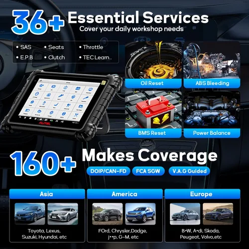 Vista 5 de Autel MaxiSys MS906S - Tableta de diagnóstico de vehículos, versión 2024 avanzada MS906 MS906BT MK900BT escáner OBD2 inalámbrico, más de 31