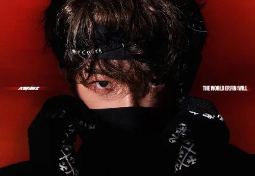 Vista 3 de ATEEZ THE WORLD EP.FIN : WILL 2nd Album Photobook+Sticker+Photocard+Tracking Sealed Standard Z Version