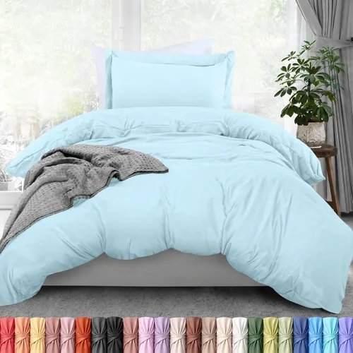 Vista 56 de Utopia Bedding Juego de funda de edredón tamaño individual - 2 piezas con cierre de cremallera - 1 funda de edredón 68X90 pulgadas y 1 funda de Beige