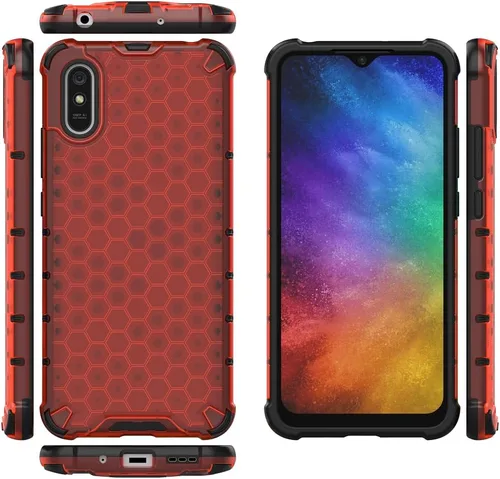 Vista 219 de Pzwoxukhov Funda compatible con Redmi A1, compatible con Redmi A2 Honeycomb Anti-caída Absorción de Golpes Negro
