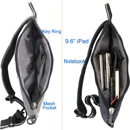 Vista 3 de Bolso bandolera de nailon para hombre y mujer