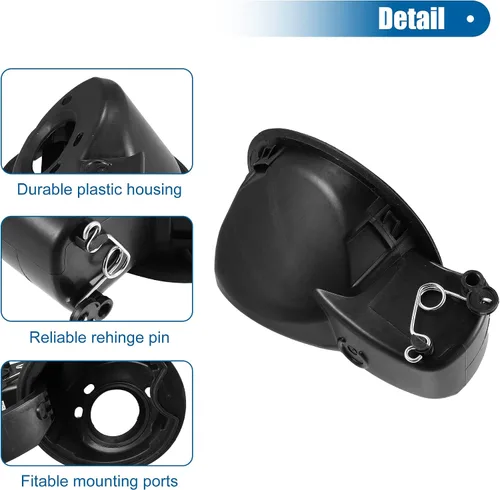 Vista 5 de X AUTOHAUX Tapa de gasolina para llenado de combustible, tapa de puerta, bolsillo de bisagra que reemplaza 9L3Z-9927936-B 9L3Z9927936B para Ford