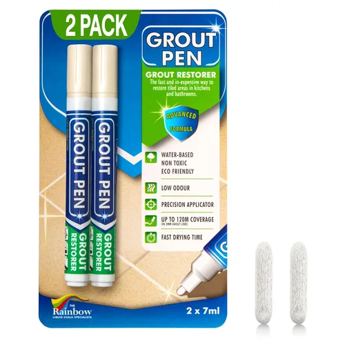 Vista 18 de Rotulador de lechada beige para azulejos: pintura impermeable para lechada, colorante para lechada de azulejos y bolígrafo sellador, estrecho, 0.197