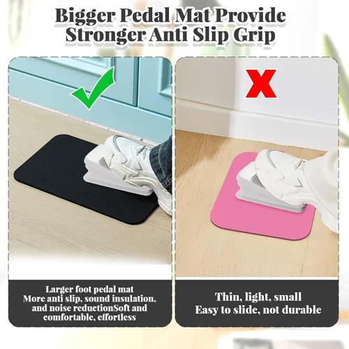 Vista 6 de Drydiet 3 Piezas Tapetes Silenciadores para Máquina de Coser Tapete de Pedal Almohadilla para Máquina de Coser Goma Antideslizante que se Mantiene