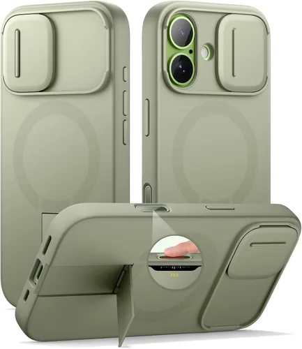 Vista 69 de SURITCH Funda para iPhone Air con cubierta de control de cámara, funda deslizante para cámara y soporte ajustable, compatible con MagSafe, a prueba