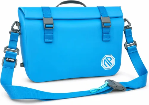 Vista 9 de niphean Riñonera impermeable IPX7, bolsa seca magnética con cierre de una Negro