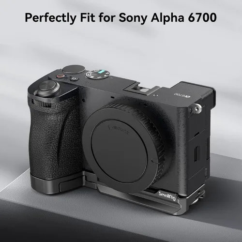 Vista 4 de SmallRig Placa base para Sony Alpha 6700, placa de montaje inferior incorporada de liberación rápida para Arca, compatible con cambio rápido entre