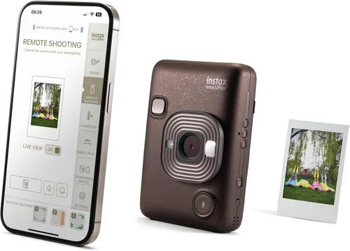 Vista 5 de Cámara instantánea Fujifilm INSTAX Mini LIPLAY Híbrida - Bronce Profundo