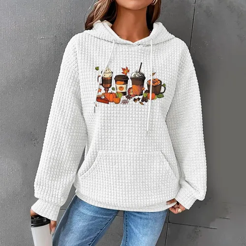 Vista 68 de SHAOBGE Sudaderas con capucha de gran tamaño para mujer, sudaderas con capucha para entrenamiento, suéteres casuales y cómodos trajes de moda
