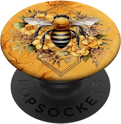 Vista 6 de Flor Amarilla Abejorro Abejorro Miel Apicultor Abeja Abeja PopSockets MagSafe PopGrip para iPhone