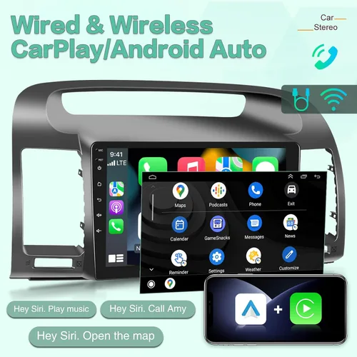 Vista 4 de [2G+64G] Radio de coche Android para Toyota Camry 2000 2001 2002 2003 2004 2005 2006, pantalla táctil estéreo de 9 pulgadas, Carplay/Android