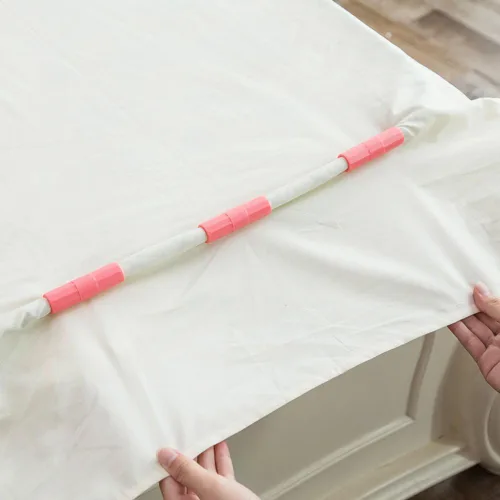 Vista 3 de 8 soportes para sábanas, agarres para sábanas que mantienen la sábana en su lugar (rosa)
