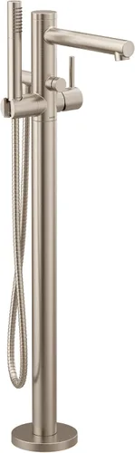 Vista 13 de Moen Align 395BG - Llenador de bañera independiente de un solo mango de oro cepillado, grifo de bañera independiente con ducha de mano, 395BG