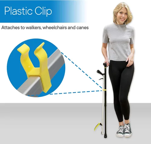 Vista 5 de RMS Featherweight the Original Reacher (26 pulgadas), herramienta de agarre para personas con limitaciones de flexibilidad que afectan la espalda