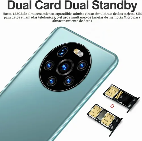 Vista 6 de KIKYO Teléfonos inteligentes desbloqueados, LANDVO mate40 pro 5.45 pulgadas pantalla HD teléfono Android, teléfono celular desbloqueado dual SIM