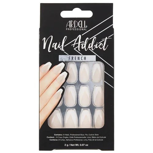 Vista 11 de Ardell Nail Addict - Juego de uñas artificiales, francés clásico