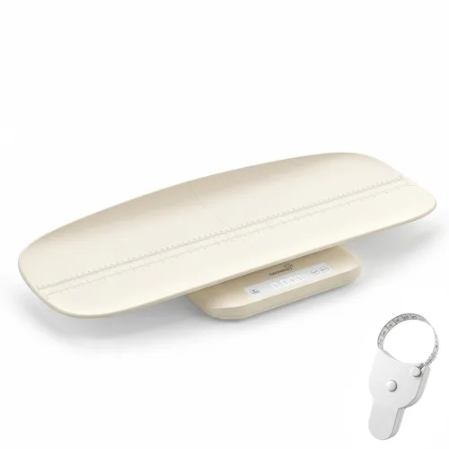 Vista 7 de GROWNSY Digital Baby Scale & Pet Scale Up to 330 lbs, Beige Accurate Weighing, 330 lb Capacity, Hold Function, 27" Height Measurement and