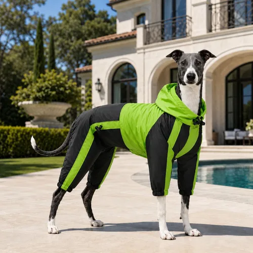 Vista 4 de Ropa para mascotas, abrigo impermeable de nailon para mascotas, chaqueta de lluvia adorable con capucha perfecta para razas de perros pequeños, Verde