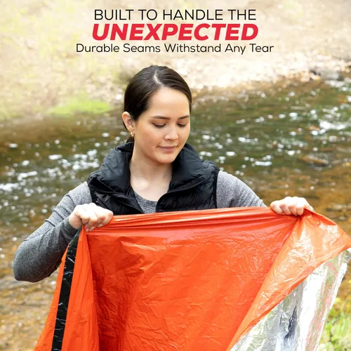 Vista 7 de Saco de dormir de emergencia Mylar Bivy Sack Equipo de supervivencia
