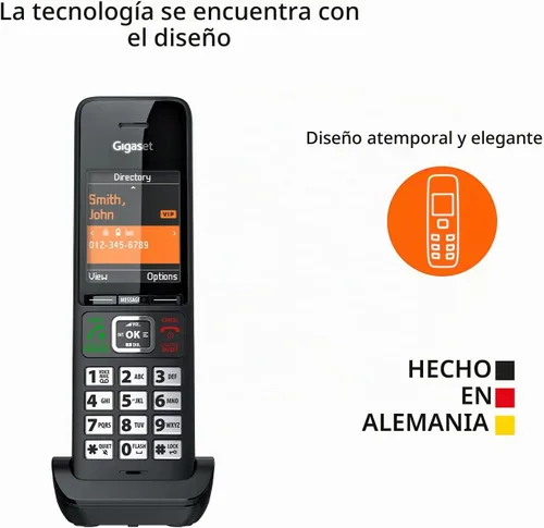 Vista 2 de Gigaset Comfort 552H - Auricular adicional - Cargador - Elegante teléfono inalámbrico para base DECT - Fabricado en Alemania - Función manos libres