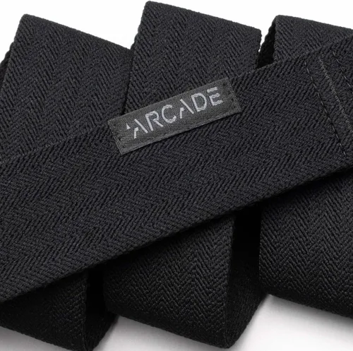 Vista 8 de Arcade Cinturón para hombre Adventure Ranger correa elástica resistente, hebilla no metálica para viajes
