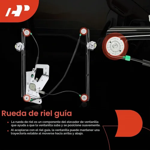 Vista 6 de A-Premium Regulador de Ventanilla Eléctrica Delantero Izquierdo del Lado del Conductor con Motor Compatible con BMW E39 525i 2001-2003, 528i