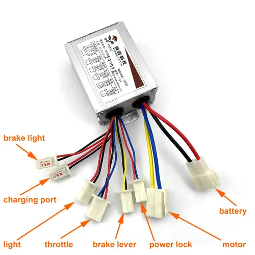 Vista 5 de L-faster 24V36V48V 450W Ricksha Kit de motor de bicicleta de 3 ruedas Kit de motor de bicicleta DIY Pedicab cepillado DC con caja de cambios