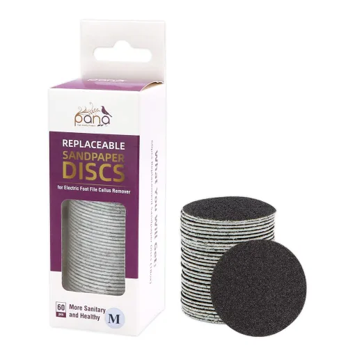 Vista 18 de PANA 40 piezas de recambio de archivo Pedi grande negro para lima de pies de acero inoxidable para lijar raspador de pies, almohadillas de recambio
