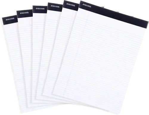 Vista 4 de Mintra Office - Anotador con renglones, 50 hojas por anotador; anotador micro perforado, para la escuela, la universidad, la oficina, el trabajo