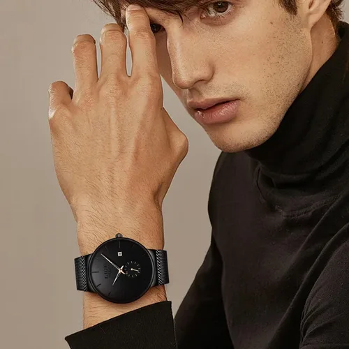 Vista 2 de LIGE Wrist Watches for Men Waterproof Dress Vintage Work Casual Stainless Steel 3ATM Water Resistant Japanese Quartz Movement Date Display Business