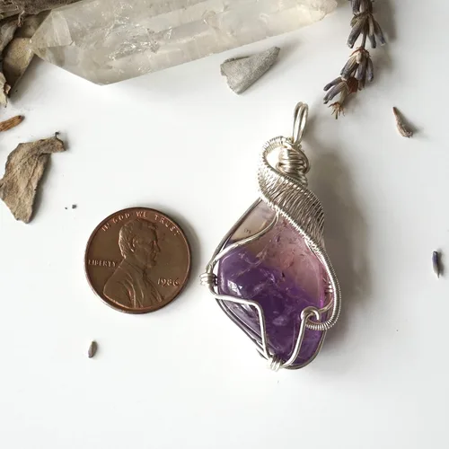 Vista 13 de Collar de cristal de piedra natal alternativo para mujer y hombre - plateado
