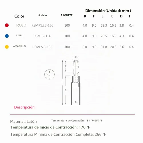 Vista 3 de HKS Kit de 120 piezas/60 pares de conectores de bala termorretráctiles – Terminales de alambre macho y hembra calibre 22-10 AWG – Conectores