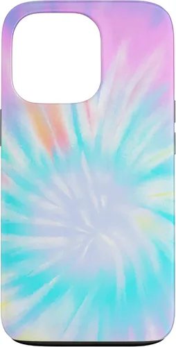 Vista 10 de iPhone 16 Tie Dye Colorful Rainbow Swirl Abstract Design Case