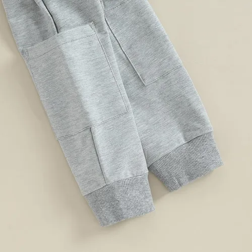 Vista 6 de Conjunto de sudadera de manga larga con cuello redondo y pantalones deportivos para bebés, ropa de invierno para bebé