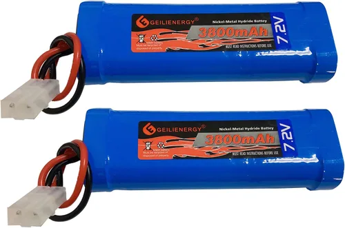 Vista 8 de 7.2V 3800mAh 6-Cell NiMH Battery for RC Cars Hobby Battery with Tamiya Connector for Car Truck Truggy Buggy Tank Airplane Helicopter Boat Racing