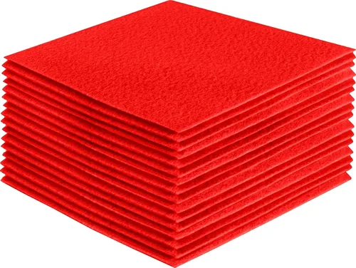 Vista 229 de FabricLA Hojas de fieltro acrílico para manualidades, cuadrados de fieltro precortados suaves de 4 x 4 pulgadas (3.9 in x 3.9 in), utiliza hojas