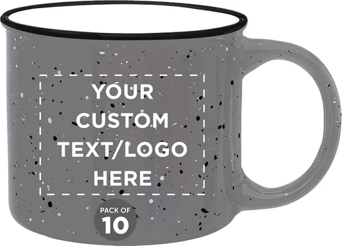 Vista 20 de DISCOUNT PROMOS Tazas de Café de Cerámica Personalizadas para Fogata de 13 oz. Juego de 100, Paquete Personalizado a Granel - Perfecto para Té