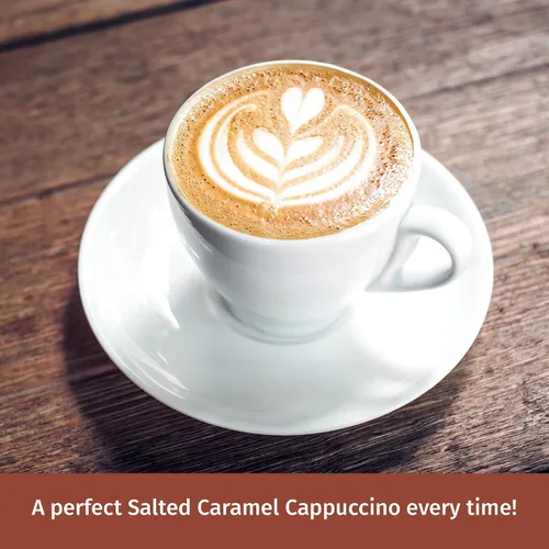 Vista 7 de Victorian Inn Instant Cappuccino – Sabor a caramelo salado – Mezcla de café cremosa y deliciosa – Gran caliente, frío o mezclado – Sabor cremoso – 2