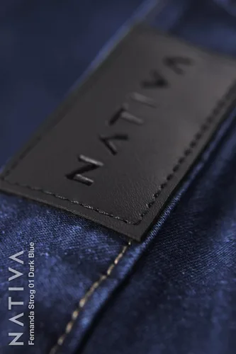 Vista 9 de Nativa Pantalones de mezclilla de tiro alto para mujer, tela de mezclilla de piel de durazno, pierna recta, ajuste elástico Fernanda, fuerte, ultra