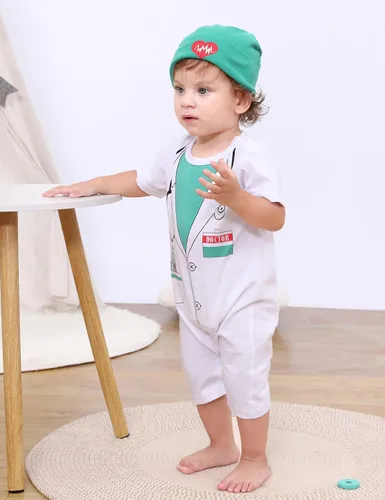 Vista 2 de Disfraz de Halloween de 2 piezas para bebé, conjunto de ropa de algodón para bebés, 0-24 meses
