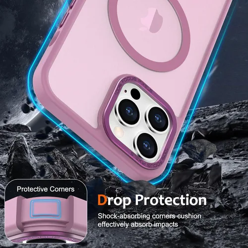 Vista 219 de Anuck - Funda magnética para iPhone 11 compatible con MagSafe, carcasa trasera mate translúcida dura, borde de TPU, delgada, resistente a impactos